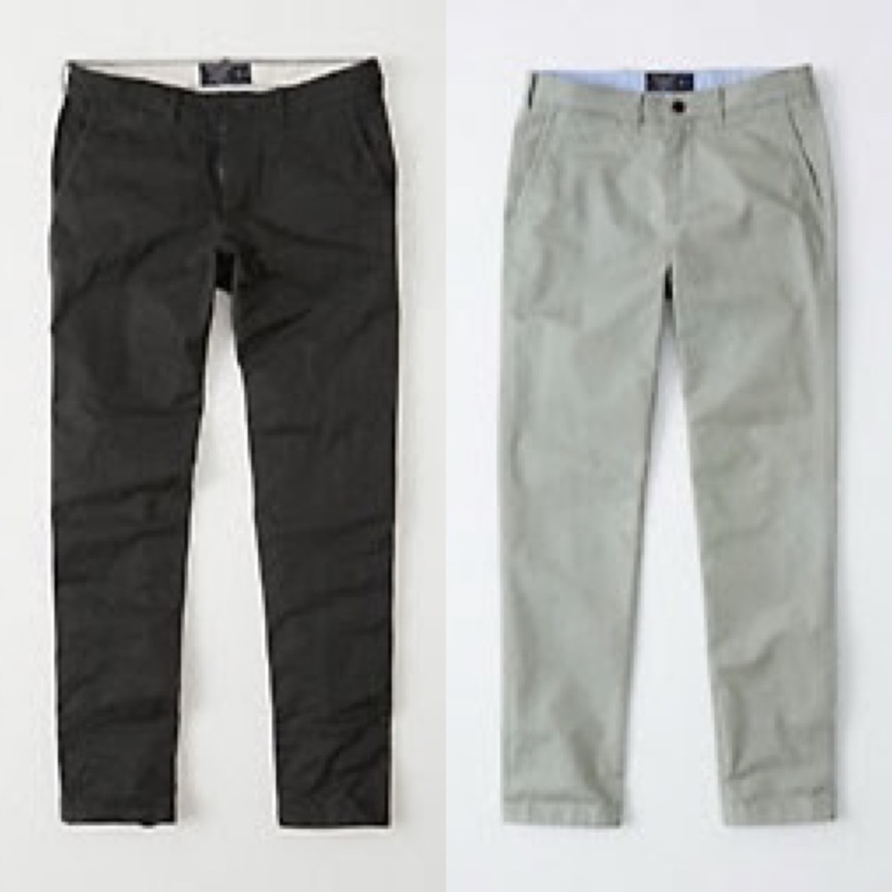 lot of 2 pair A&F skinny stretch chinos 31x30